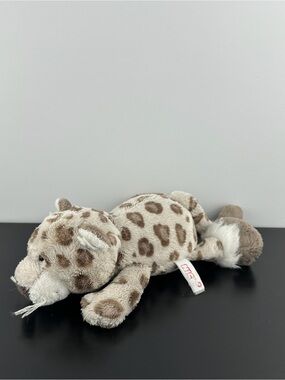 Nici Germany Rare Snow Leopard 8” Brown White Cream Spotted Plush Cheetah